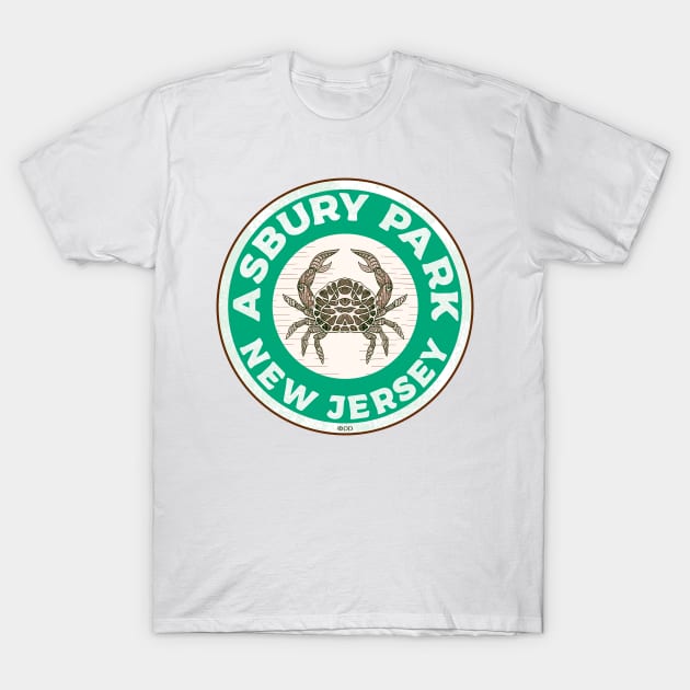 Asbury Park New Jersey Crab NJ T-Shirt by TravelTime